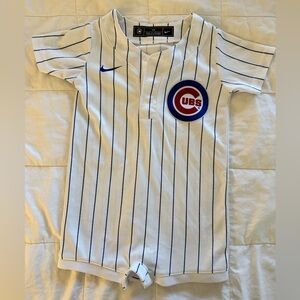 Newborn & Infant Chicago Cubs Nike White Official Jersey Romper - 24 months